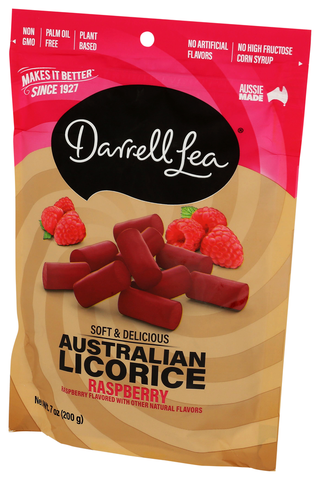 Darrell Lea Licorice Raspberry - Right - Front