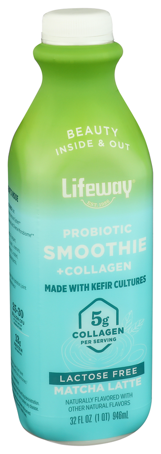 Lifeway Smoothie Matcha Latte - Left - Front