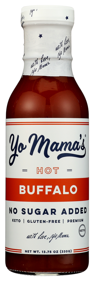 Yo Mamas Foods Sauce Buffalo Hot - No Plunge - Front