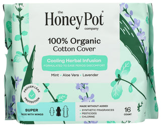The Honey Pot Pads Spr Tp Sheet Mnt Lv - No Plunge - Front