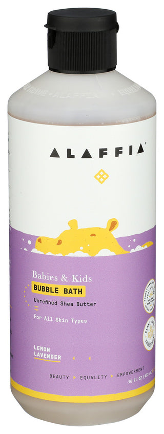 Alaffia Bubble Bath Kids Lem Lav - Left - Front