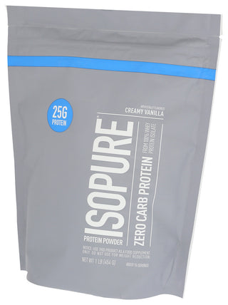 Isopure Protein 0carb Vanilla - Right - Front