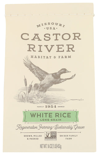 Castor River Farms Rice White Long Grain - No Plunge - Front