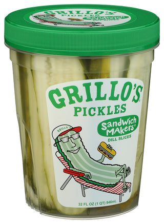 Grillos Pickles Pickle Dill Sandwch Mkrs - Left - Front