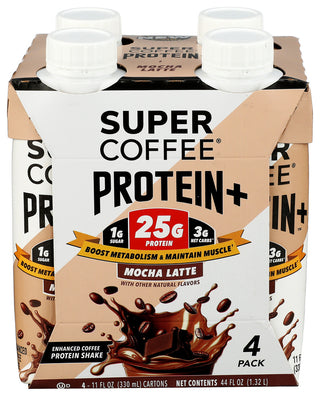 Super Coffee Prtn Rtd Mocha Latte 4pk - Centre - Front