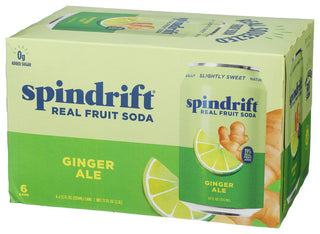 Spindrift Soda Ginger Ale 6pk - Right - Front