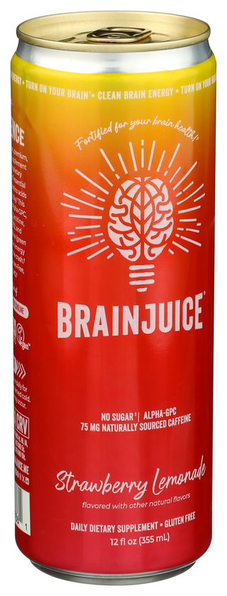 Brainjuice Brainjuice Strwbry Rtd - Left - Front