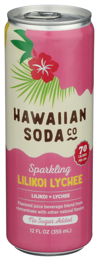 Hawaiian Soda Co Juice Spk Lilikoi Lychee - Centre - Front