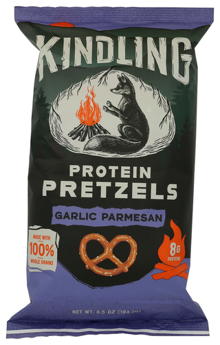 Kindling Snacks Pretzels Prtn Grlc Prmsn - No Plunge - Front