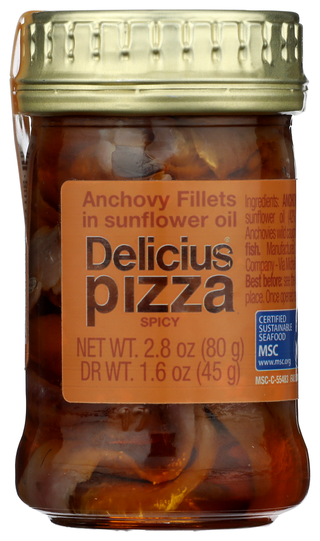 Delicius Anchovy Flt Spy Sfwr Oil - No Plunge - Front
