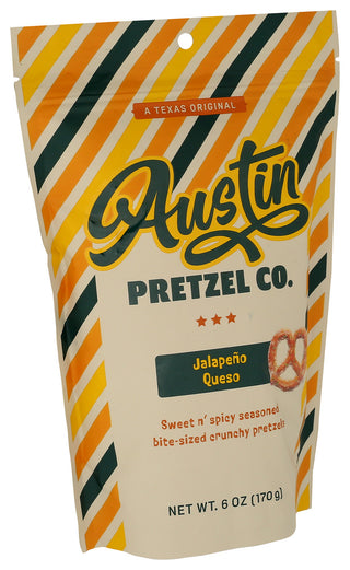 Austin Pretzel Co Pretzels Jalapeno Queso - Left - Front
