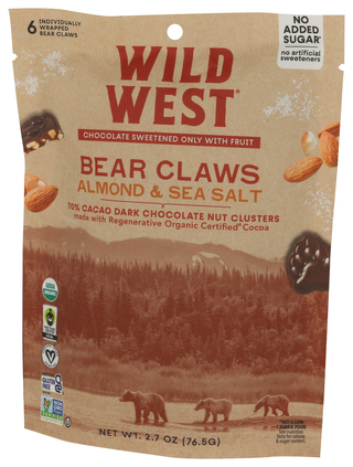 Wild West Nuts Almond Seasalt Bear - Right - Front