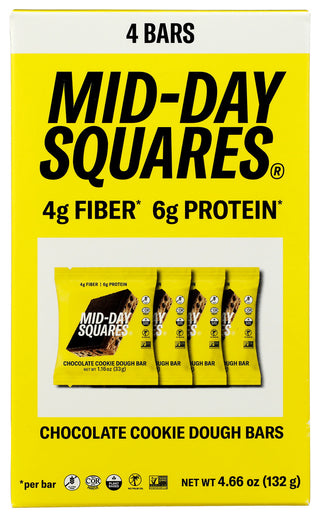 Mid Day Squares Bar Cookie Dough 4pk - No Plunge - Front