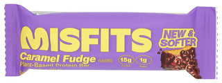 Misfits Bar Protein Caraml Fudge - No Plunge - Front