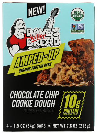 Daves Killer Bread Bar Prtn Cho Chp Cookdgh - No Plunge - Front