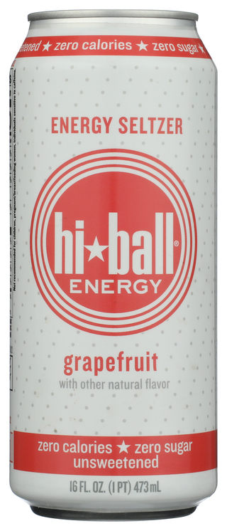 Hiball Bev Enr Sltzr Grapefruit - No Plunge - Front