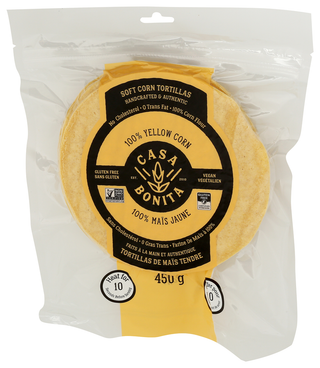 CASA BONITA YELLOW CORN SOFT TORTILLAS - Right - Front