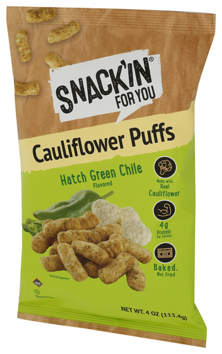 Snackin For You Puffs Clflwr Green Chili - Right - Front