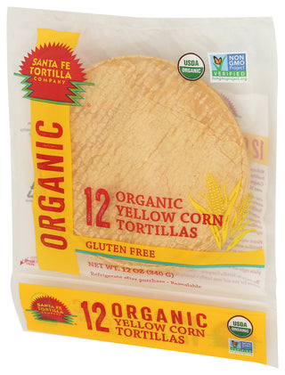 Santa Fe Organics Tortilla Corn 6in 12pc - Right - Front