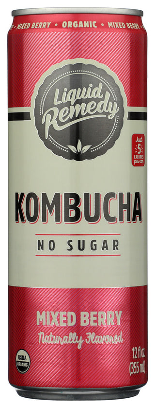 Liquid Remedy Kombucha Mixed Berry Org - No Plunge - Front