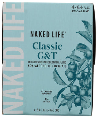 Naked Life Na Cktl Classic G&t 4pk - No Plunge - Front