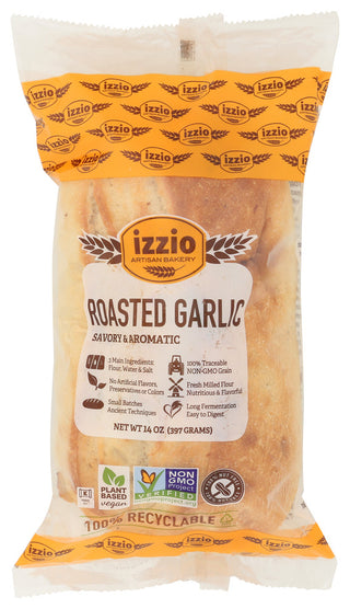 Izzio Artisan Bakery Bread Roasted Garlic Tb - No Plunge - Front