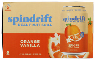 Spindrift Soda Orange Vanilla 6pk - No Plunge - Front