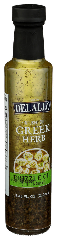 Delallo Dipping Oil Greek Herb - Left - Front