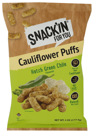 Snackin For You Puffs Clflwr Green Chili - Centre - Front