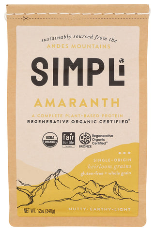 Simpli Amaranth Rgenerative Org - Centre - Front