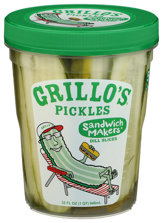Grillos Pickles Pickle Dill Sandwch Mkrs - Centre - Front