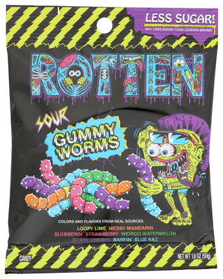 Rotten Gummy Worms Sour - No Plunge - Front