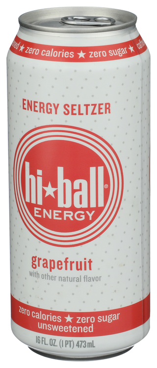 Hiball Bev Enr Sltzr Grapefruit - Right - Front