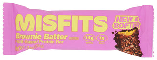 Misfits Bar Protein Brownie Batr - No Plunge - Front