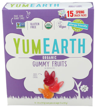 Yumearth Gummy Fruits Easter 15pc - Centre - Front