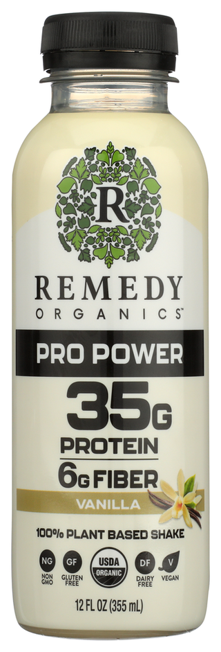 Remedy Organics Bev Vanilla 35g Protein - No Plunge - Front