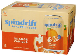 Spindrift Soda Orange Vanilla 6pk - Right - Front