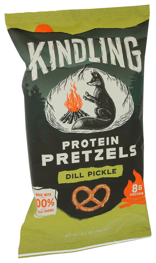 Kindling Snacks Pretzels Prtn Dill Pckle - Left - Front