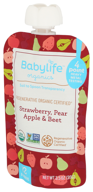 Babylife Pouch Strwby Pr Apl Beet - Right - Front