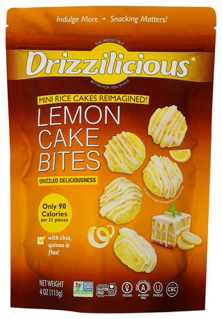 Drizzilicious Rice Cake Mini Lemon - No Plunge - Front