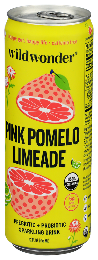Wildwonder Drink Sprk Pomelo Limeade - Right - Front