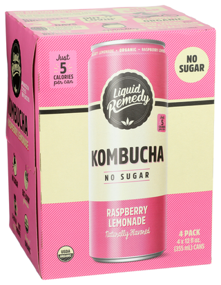 Liquid Remedy Kombucha Rsp Lmnd 4pk Og - Left - Front