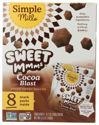 Simple Mills Cookie Cocoa Blast 8ct - No Plunge - Front
