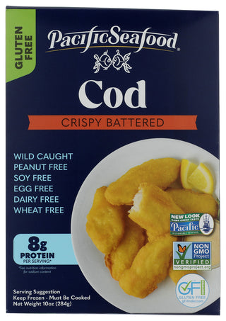 Pacific Seafood Brand Cod Battered - No Plunge - Front