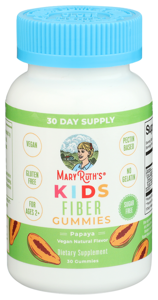 Maryruths Kids Fiber Papaya Gummy - Centre - Front