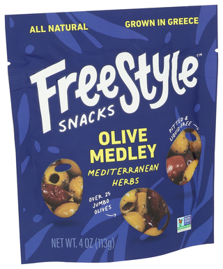 Freestyle Snacks Olives Medtn Herb Medley - Left - Front