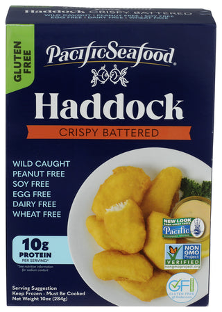 Pacific Seafood Brand Haddock Battered - Centre - Front