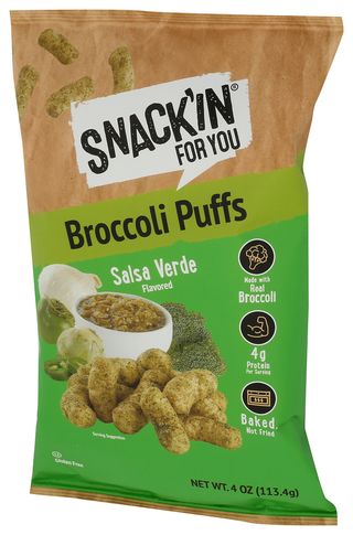Snackin For You Puffs Broccoli Sls Verde - Right - Front