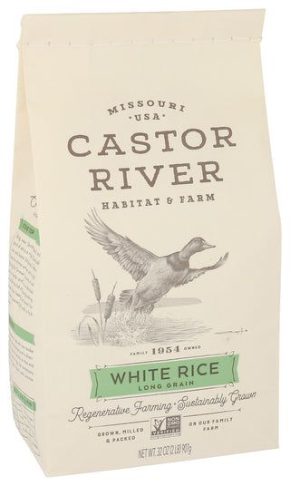 Castor River Farms Rice White Long Grain - Left - Front