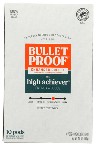 Bulletproof Coffee Pods High Achiever - No Plunge - Front